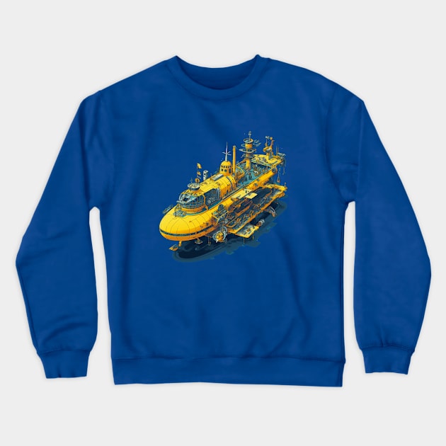 psychedelic style yellow submarine Crewneck Sweatshirt by DavidLoblaw